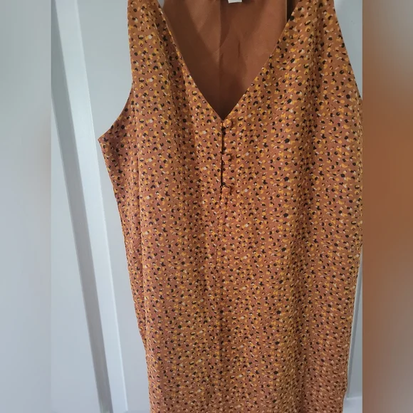 LOFT Orange Floral Sleeveless Camisole Top Meduim - Picture 3 of 5